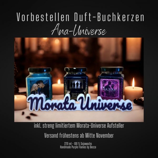 Vorbestellen Buchkerzen: Ana-Verse inkl. Morata-Universe-Aufsteller (limitiert)