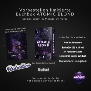 Limitierte Farbschnitt Buchbox ATOMIC Blond (nur solange der Vorrat reicht)