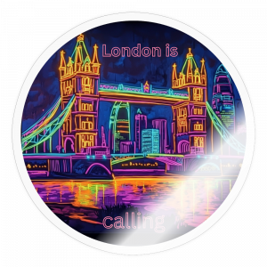 London is calling -Runder Sticker